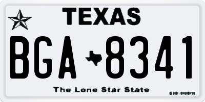 TX license plate BGA8341