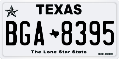 TX license plate BGA8395