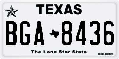 TX license plate BGA8436