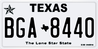 TX license plate BGA8440