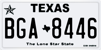 TX license plate BGA8446