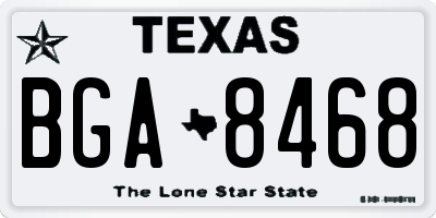 TX license plate BGA8468