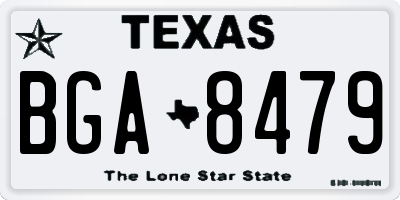 TX license plate BGA8479