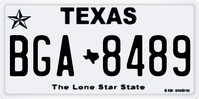 TX license plate BGA8489