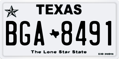 TX license plate BGA8491