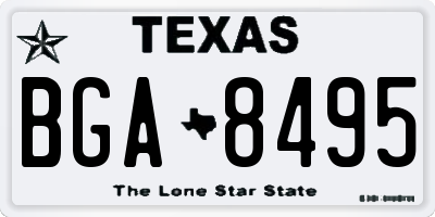 TX license plate BGA8495
