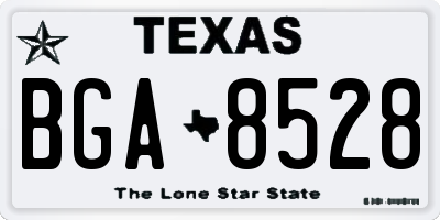 TX license plate BGA8528