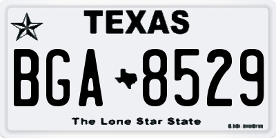 TX license plate BGA8529