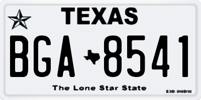 TX license plate BGA8541