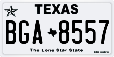 TX license plate BGA8557