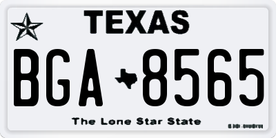 TX license plate BGA8565