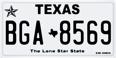 TX license plate BGA8569