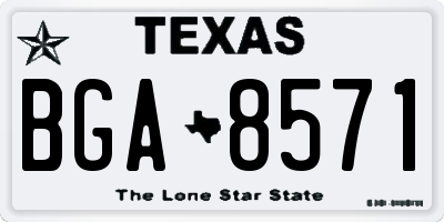 TX license plate BGA8571