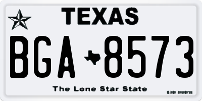 TX license plate BGA8573