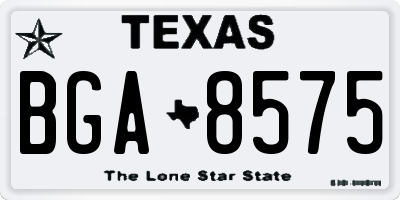 TX license plate BGA8575