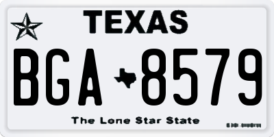 TX license plate BGA8579
