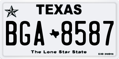 TX license plate BGA8587