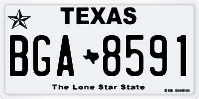 TX license plate BGA8591