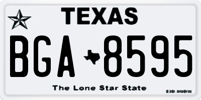 TX license plate BGA8595