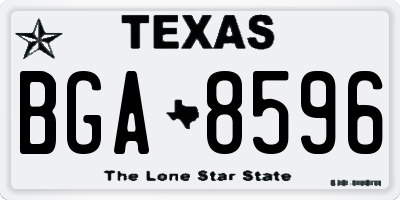 TX license plate BGA8596