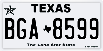 TX license plate BGA8599