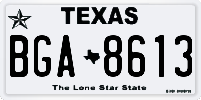 TX license plate BGA8613