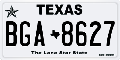 TX license plate BGA8627