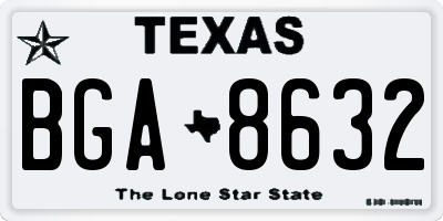 TX license plate BGA8632