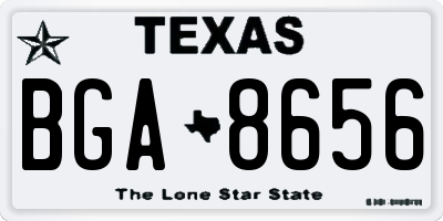 TX license plate BGA8656
