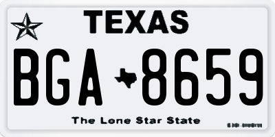 TX license plate BGA8659