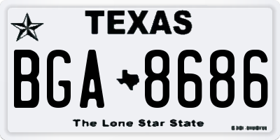TX license plate BGA8686