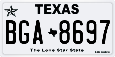 TX license plate BGA8697