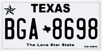 TX license plate BGA8698