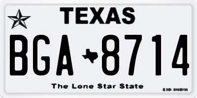 TX license plate BGA8714