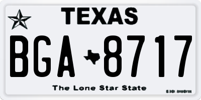 TX license plate BGA8717