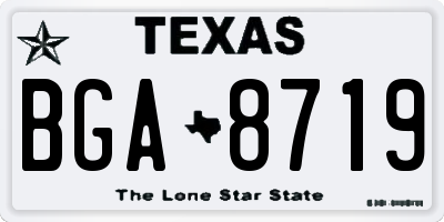 TX license plate BGA8719