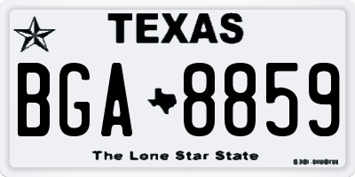 TX license plate BGA8859