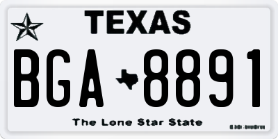 TX license plate BGA8891