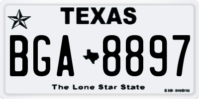 TX license plate BGA8897