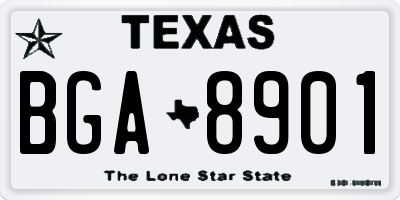 TX license plate BGA8901