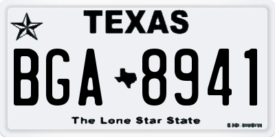 TX license plate BGA8941