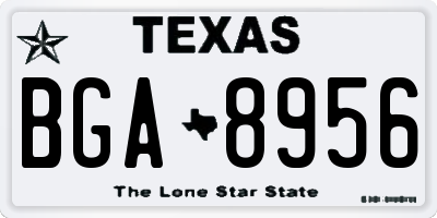 TX license plate BGA8956