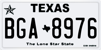TX license plate BGA8976