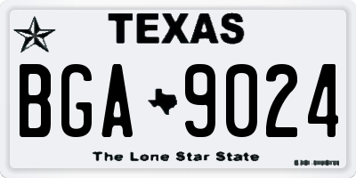 TX license plate BGA9024