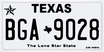 TX license plate BGA9028