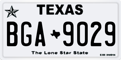 TX license plate BGA9029