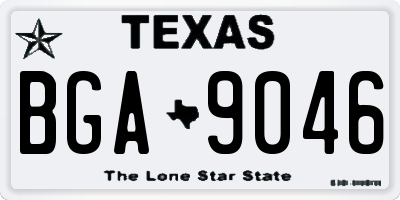 TX license plate BGA9046