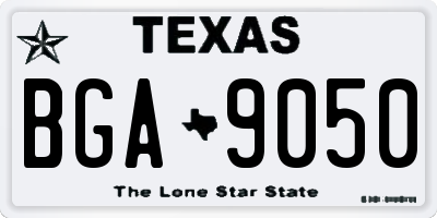 TX license plate BGA9050