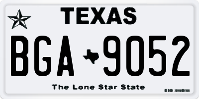 TX license plate BGA9052