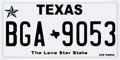 TX license plate BGA9053